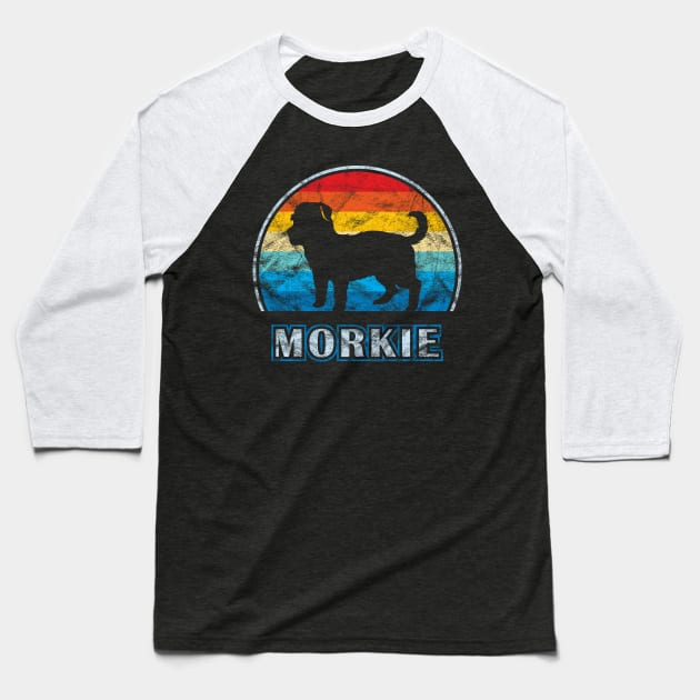 Morkie Vintage Design Dog Baseball T-Shirt by millersye